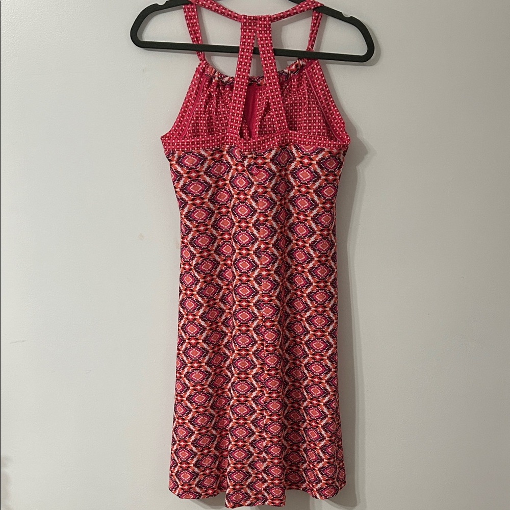 Prana Dress Women’s XL Pink Quin Geometric Mini Stretch Outdoor - Picture 4 of 15